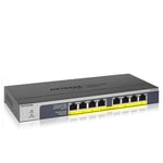 Netgear GS108PP - 8 Port Unmanaged Gigabit Switch with PoE+ - Netgear Prosafe