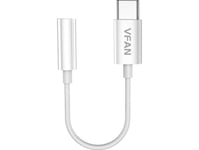 Vipfan L08 Usb-C To Mini Jack 3.5Mm Aux Cable, 10Cm (White)