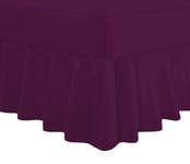 Every Thread Counts - Extra Deep King Valance Fitted Sheet - Extra Deep, Made with Poly cotton Fade Resistant Material - Smooth Durable and Easy Care Fitted Bed Sheet with No Shrinkage (Purple)