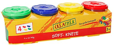 The Toy Company creathek knete Lot de 4 Couleurs de Base 560 g