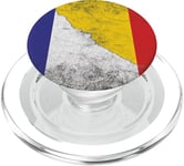 Drapeaux France et Roumanie - Français Roumain PopSockets PopGrip pour MagSafe