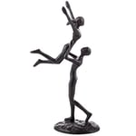 Sziqiqi Sculpture en Fer - Statue en métal pour Couples - Figurine décorative Moderne - Sculptures romantiques - Cadeau pour Elle, Lui, Mariage, Petite Amie, épouse - Décoration Abstraite pour la