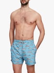 Simon Carter Vintage Toy Boats Swim Shorts, Blue