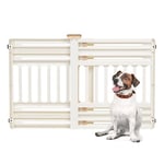 Iris Ohyama, Barrière, Clôture d'Escalier de sécurité plastique(PP) pour Chien, Chat, L64 x P61 x H5 cm, Extensible, Sans perçage, Couloir, Cuisine, PBR-600, Blanc