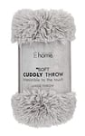 Catherine Lansfield Cuddly Deep Pile 150x200cm Blanket Throw Silver Grey