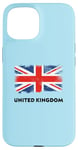 Coque pour iPhone 15 Drapeau United Kingdom Angleterre Union Jack