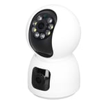 Dual Lens Indoor Camera 1080P Wireless WiFi Security Camera Color Night Vis- Kit