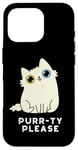 iPhone 16 Pro Purr-ty Please Funny Cat Pun Case