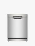 Bosch Series 4 SMS4EKI06G Freestanding Dishwasher, Silver Inox