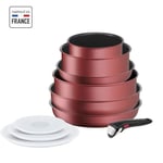 TEFAL INGENIO Daily Chef Batterie de cuisine 10 p, Induction, Revêtement antiadhésif, Poêles casseroles, Fabriqué en France L3989402