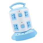 Power Strip Tower -tyyppinen monitoimipistorasia Pistorasia Ylikuormitussuoja Kannettava virtapistoke USB-portilla 220V 10A Sky Blue 2 Layer