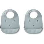 Liewood haklapp silikon Tilda 2-pack, rabbit sea blue