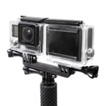 Bracket Adapter Double Mount Bridge Helmet Monopod For Camera GoPro Hero Action