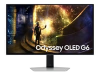 Samsung Odyssey OLED G6 S27DG610SU - G61SD Series - moniteur OLED - jeux - 27" - 2560 x 1440 QHD @ 240 Hz - 250 cd/m² - 1000000:1 - HDR10, HDR10+ Gaming - 0.03 ms - 2xHDMI, DisplayPort - argent