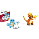 MEGA Pokemon Build & Show Squirtle & Pokémon Build & Show Charmander toy building set, 4 inches tall, poseable, 185 bricks and pieces, for boys and girls, ages 7 and up - GKY96