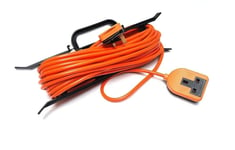 1 Gang Single Outdoor Garden Extension Lead Cable H Frame 10 Meter Orange