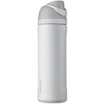 Owala FreeSip Insulated Stainless Steel Water Bottle with Push Button and Built-in Straw, 710 ml, Shy Marshmallow