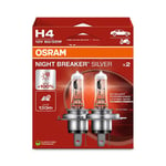 Osram Night Breaker Silver 12V H4 6055W set med 2 delar