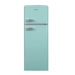 electriQ 208 Litre 80/20 Retro Freestanding Fridge Freezer - Blu EQRETROTMBLUEVE