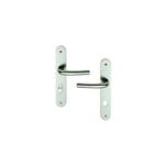 Ouvre&deco - 2 poignées de porte intérieure en aluminium anodisé argent F1 Conda