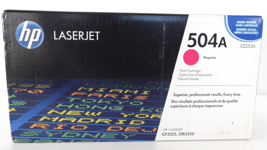 HP 504A Magenta Toner Cartridge CE253A CP3525 CM3530 Genuine Original Sealed