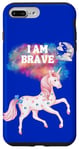 Coque pour iPhone 7 Plus/8 Plus Licorne Brave I AM BRAVE