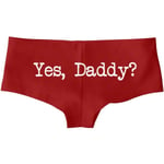 thern Designs Yes Daddy Sexiga underkläder Bottoms Boy Short Hipster Panty Bröllopsresa Årsdag och mer Röd Medium