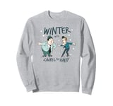 Winter With Laurel & Hardy Christmas Comedy Duo Sweatshirt