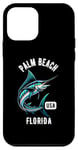 Coque pour iPhone 12 mini Motif Palm Beach Floride USA Fishing