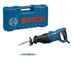 Bosch Professional GSA 1100 E reciprocating saw (1100 W, incl. 1 x S 2345 X reciprocating saw blade for wood, 1 x S 123 XF reciprocating saw blade for metal, in a case)