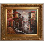 Venedig, 50x60 Cm Handmålad Oljemålning Med Ram