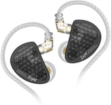 Kz As16 Pro Écouteurs Intra-Auriculaires Avec 8 Armatures Équilibrées Pour Studio Hifi Iem - Isolation Du Bruit - Écouteurs Intra-Auriculaires Filaires De 3,5 Mm(Noir, Sans Micro)[CAS314771]