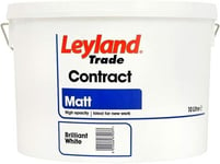 Leyland Trade Contract Matt Brilliant White Paint 10L