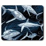 Computer Mouse Mat - Great White Shark Drawing Art Office Gift #21645