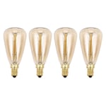 4x Vintage Glödlampor E14 220v St48 Glödlampor 25w 40w 60w Filament Retro Ljus För Hänglampa