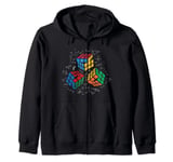 Cool Math Rubik Rubix Rubics Player Cube Math Lovers Zip Hoodie