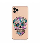 Coque Iphone 11 mort mexicaine rose bleu calavera