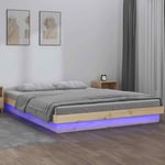 Cadre de lit � LED 180x200 cm Super King bois massif