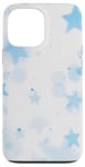 Coque pour iPhone 13 Pro Max Esthétique Bleu Clair Aura Stars Star Girl