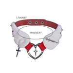 Hollow Out Heart Collar kaulakoru Angel Wings Choker kaulakoru ristiriipuksella