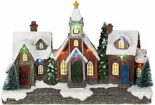 Christmas Village Ornament Enchanted Light up Festive Winter Wonderland Scene