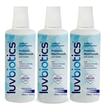 Luv Biotics Alcohol Free Mouthwash with Oral Probiotics, Xylitol & Aloe Vera - 3 x 500ml