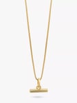 Rachel Jackson London Mini T-Bar Necklace, Gold