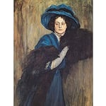 Raimundo De Madrazo Portrait Of A Lady In Blue Art Print Canvas Premium Wall Decor Poster Mural