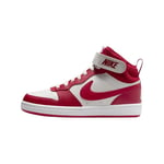 Nike Court Borough Mid 2 Sneaker, Voile Gym Rouge Blanc, 35.5 EU