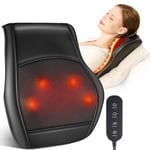 Brelley Massage Cervicales et Cou, Masseur Dos, Coussin de Massage Shiatsu avec Tête de Massage Rotative Bidirectionnelle pour le Cou, le Dos, les Épaules, les Jambes - Cadeau pour Papa et Maman