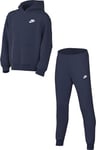 NIKE FD3114-410 K NSW Club FLC FZ Tracksuit Tracksuit Unisex Midnight Navy/White Size S