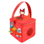 Annmore Sac pour Toniebox et Figurines, avec Housse de Protection pour Les Boutons de Volume, Rouge