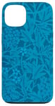 Coque pour iPhone 13 Étui bleu Coquette Fleurs Vintage Fleurs