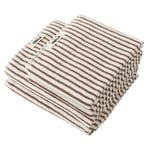 Tekla - Terry Towel Kodiak Stripes 50x90 cm - Käsi- ja kylpypyyhkeet - Ruskea,Valkoinen